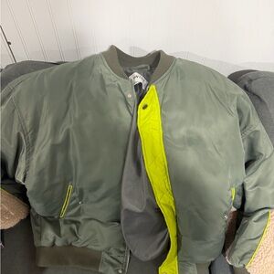 Olive Green Bomber Jacket